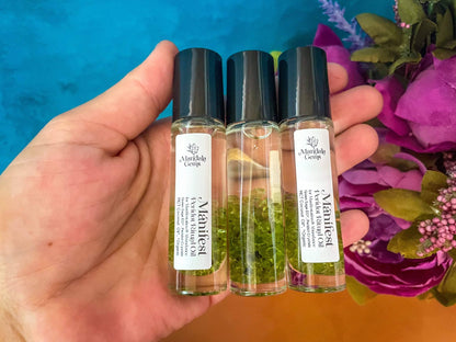 MANIFEST roll on perfume with Peridot & Sage