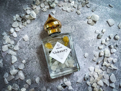 JASMINE Perfume Oil with Rainbow MOONSTONE crystals