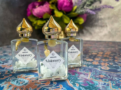 JASMINE Perfume Oil with Rainbow MOONSTONE crystals