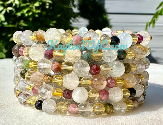 Natural Crystal Scorpio Zodiac Stretch Bracelet