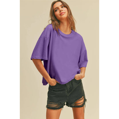 Blank Long Crop Tee