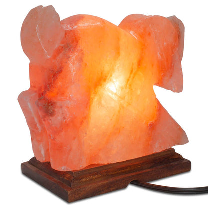 Dog Shaped Salt Lamp  - 9" avg. - Cord, Bulb, Dimmer