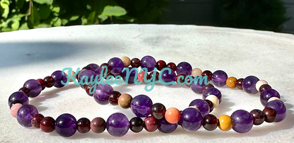 Natural Crystal Aquarius Zodiac Stretch Bracelet