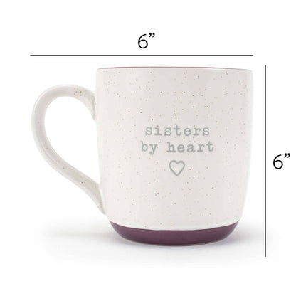 Ceramic Speckled Mug Typewriter-Font Sisters By Heart
