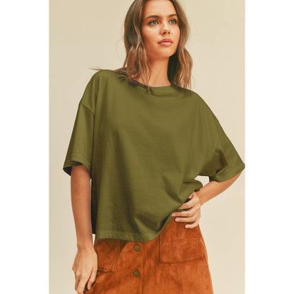 Blank Long Crop Tee