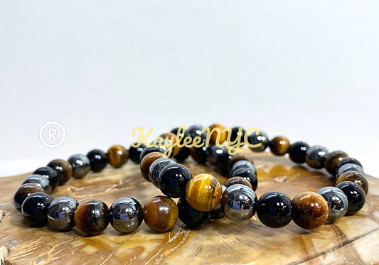 Protection 8mm 7.5" Crystal Healing Stretch Bracelets