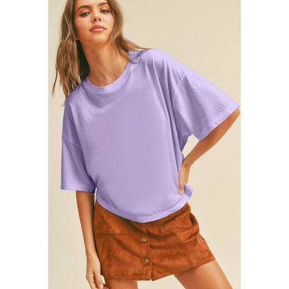 Blank Long Crop Tee