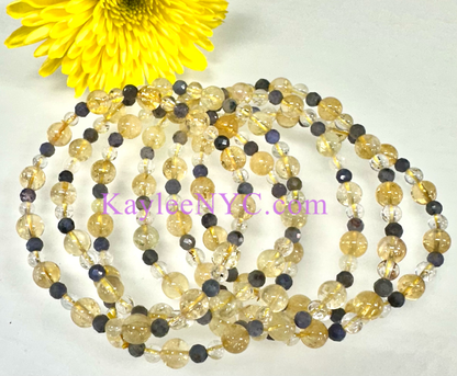 Natural Crystal Sagittarius Zodiac Stretch Bracelet