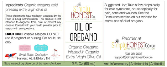 Oil of Oregano - Organic - Cold and Flu