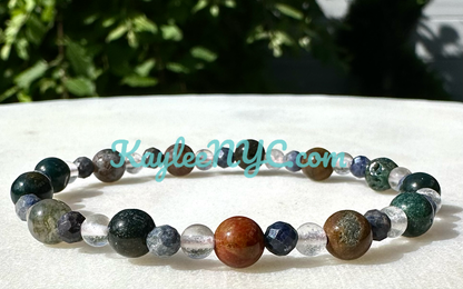 Natural Crystal Taurus Zodiac Stretch Bracelet