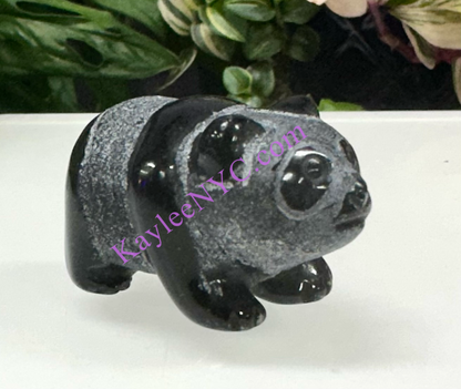 Black Obsidian Panda Healing Energy