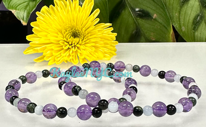 Natural Crystal Pisces Zodiac Stretch Bracelet