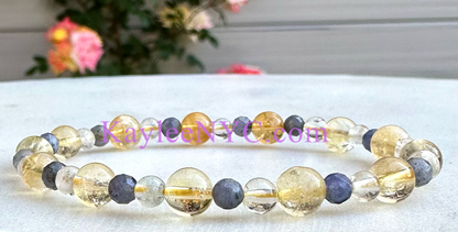 Natural Crystal Sagittarius Zodiac Stretch Bracelet