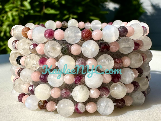 Natural Crystal Libra Zodiac Stretch Bracelet