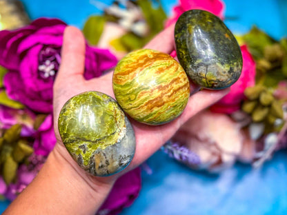 Green Opal Palmstones, Ethically Sourced Crystals