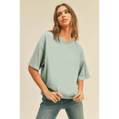 Blank Long Crop Tee