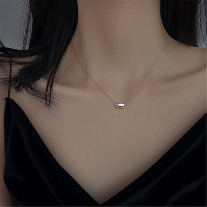 Cute Gold Acacia Bean Necklace in 925 Sterling Silver, Steel