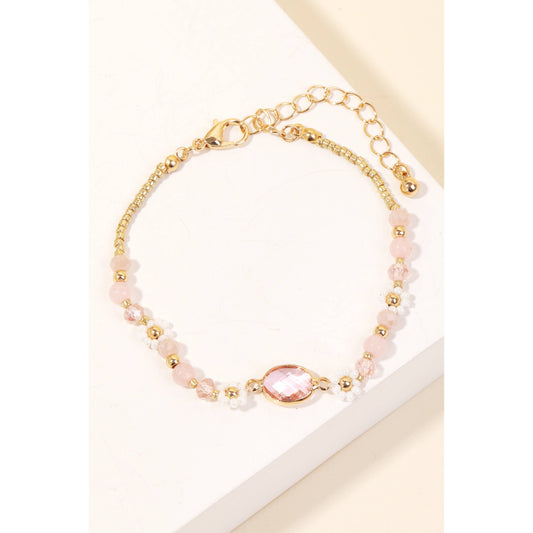 Seed Beaded Floral Pattern Bracelet