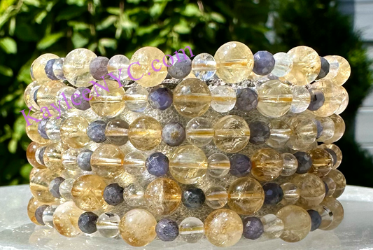 Natural Crystal Sagittarius Zodiac Stretch Bracelet