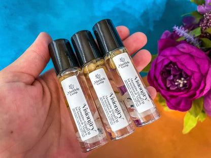 VISIONARY Jasmine Perfume Roll On with Rainbow Moonstones