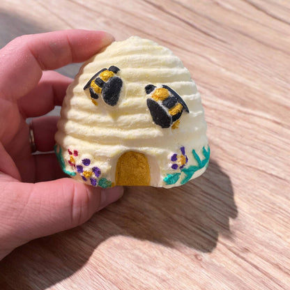 Honeybee Hive Bath Bomb with surprise