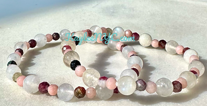 Natural Crystal Libra Zodiac Stretch Bracelet