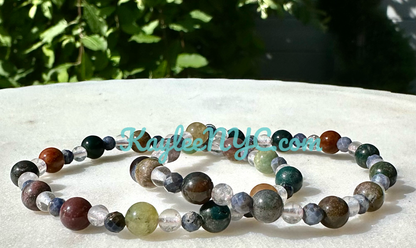 Natural Crystal Taurus Zodiac Stretch Bracelet