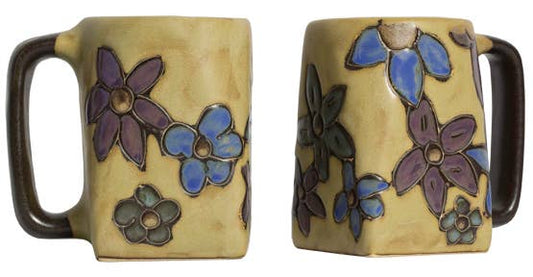 Mara Stoneware Flowers Square Mug