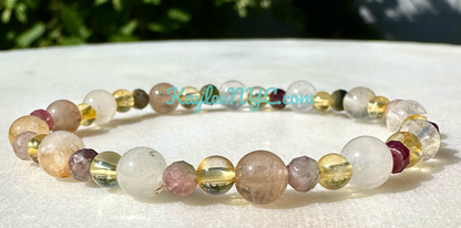 Natural Crystal Scorpio Zodiac Stretch Bracelet
