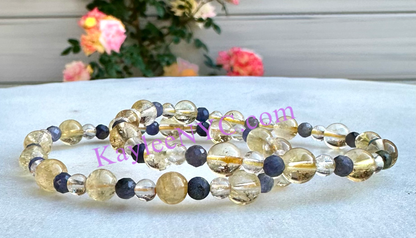 Natural Crystal Sagittarius Zodiac Stretch Bracelet