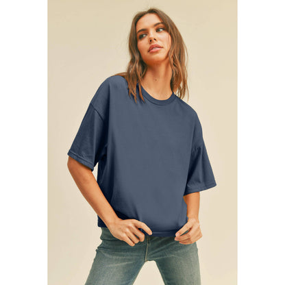 Blank Long Crop Tee