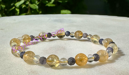 Natural Crystal Sagittarius Zodiac Stretch Bracelet