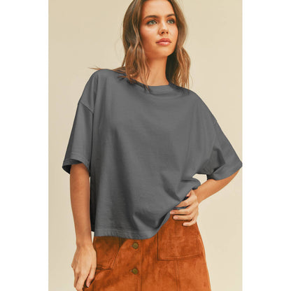 Blank Long Crop Tee