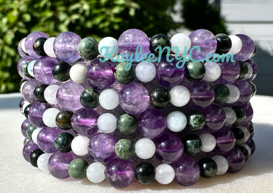 Natural Crystal Pisces Zodiac Stretch Bracelet