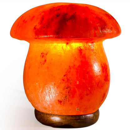 Mushroom Shaped Salt Lamp  - 7" avg. - Cord, Bulb, Dimmer