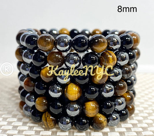 Protection 8mm 7.5" Crystal Healing Stretch Bracelets