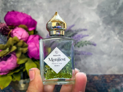 MANIFEST Perfume Oil for MANIFESTATION with Peridot and Sage