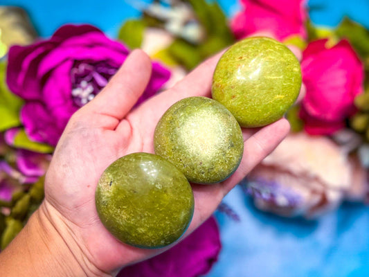 Green Opal Palmstones, Ethically Sourced Crystals