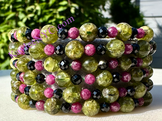 Natural Crystal Leo Zodiac Stretch Bracelet