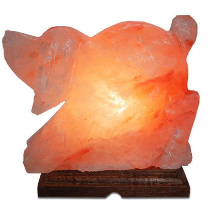 Dog Shaped Salt Lamp  - 9" avg. - Cord, Bulb, Dimmer