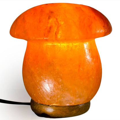 Mushroom Shaped Salt Lamp  - 7" avg. - Cord, Bulb, Dimmer
