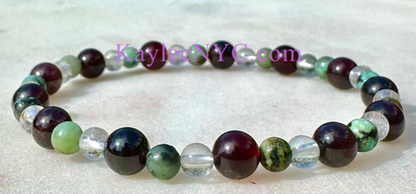 Natural Crystal Capricorn Zodiac Stretch Bracelet