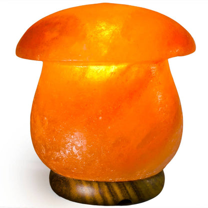 Mushroom Shaped Salt Lamp  - 7" avg. - Cord, Bulb, Dimmer