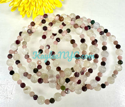 Natural Crystal Libra Zodiac Stretch Bracelet