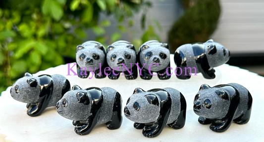 Black Obsidian Panda Healing Energy