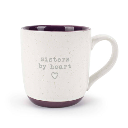 Ceramic Speckled Mug Typewriter-Font Sisters By Heart