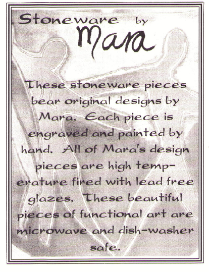 Mara Stoneware Flowers Square Mug