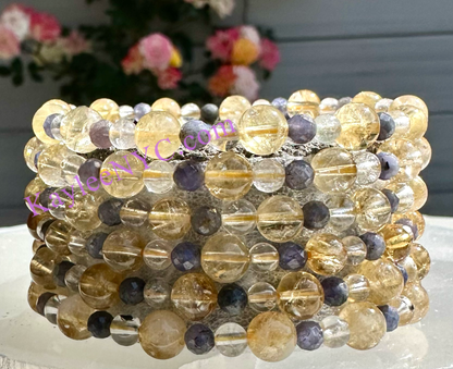 Natural Crystal Sagittarius Zodiac Stretch Bracelet