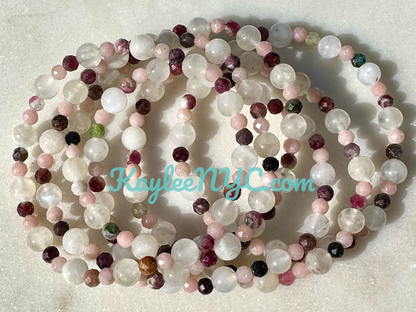 Natural Crystal Libra Zodiac Stretch Bracelet