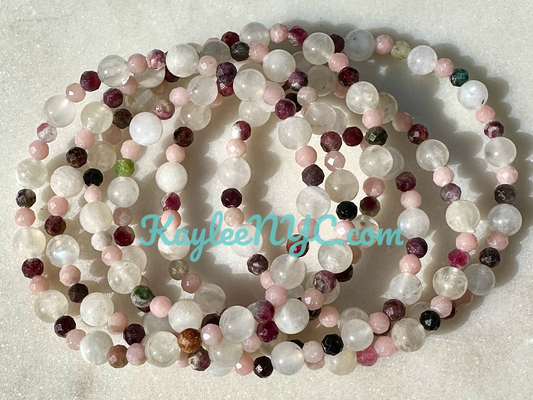 Natural Crystal Libra Zodiac Stretch Bracelet